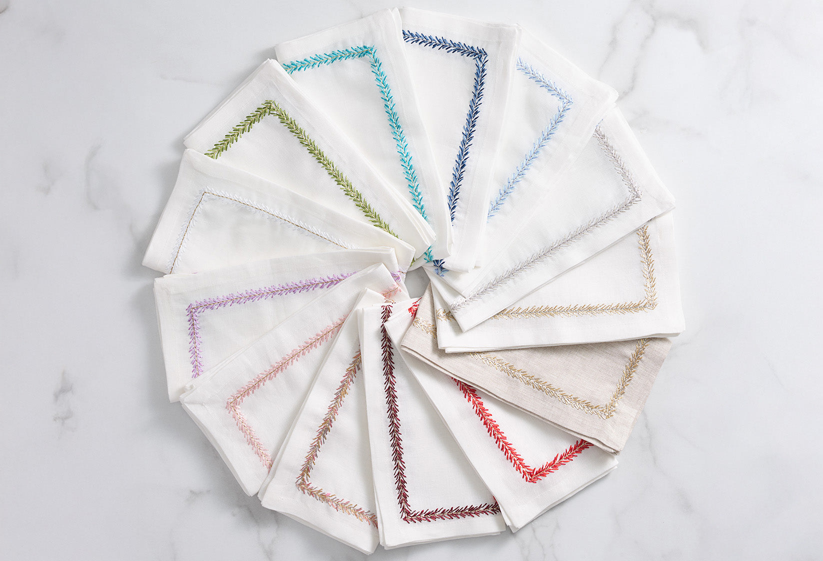 Embroidered Linen Napkins Kim Seybert Designs