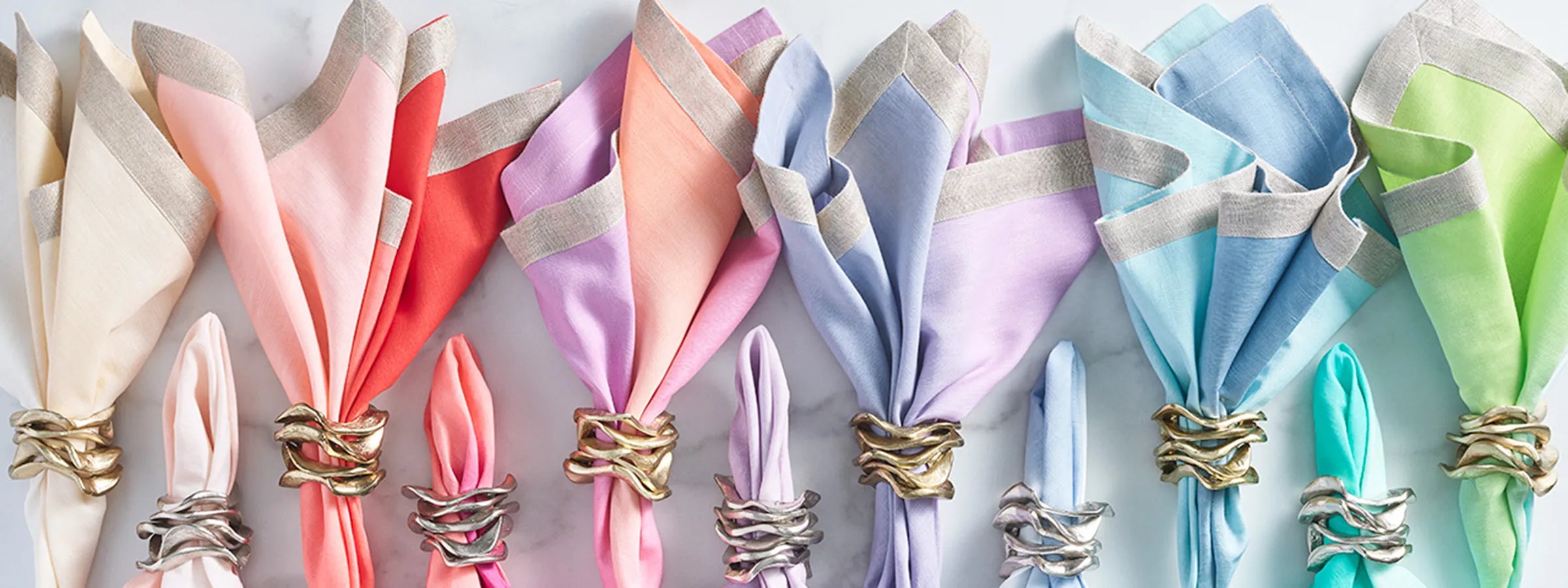 Dip Dye Tabletop Linens