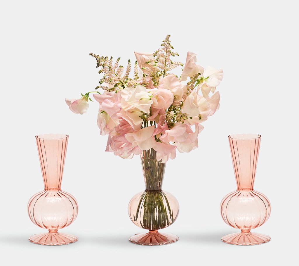 Kim Seybert, Inc.Tess Bud Vase in Blush, Set of 3 in a BoxHome Decor