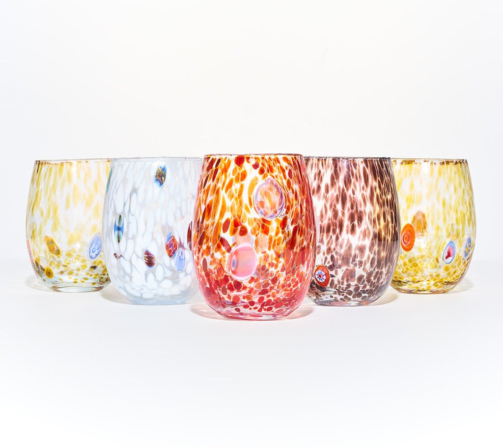 Kim Seybert, Inc.Gala Tumbler in Orange, Set of 4Glassware