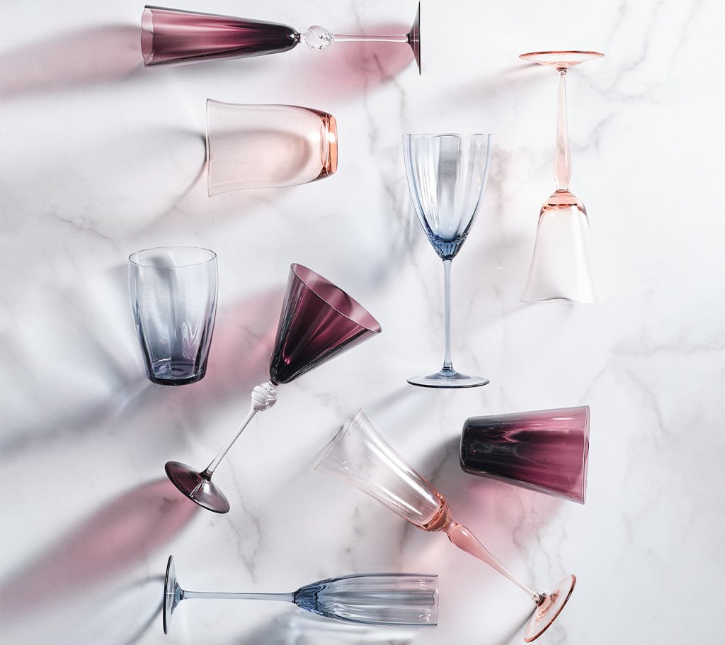 Kim Seybert, Inc.Luna Flute in Sapphire, Set of 4Glassware