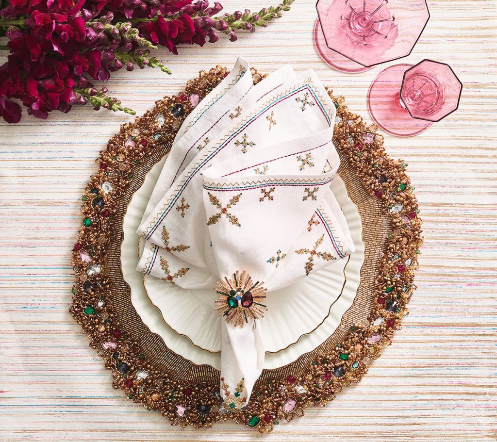 Kim Seybert, Inc.Bijoux Napkin Ring in Multi, Set of 4 in a Gift Box