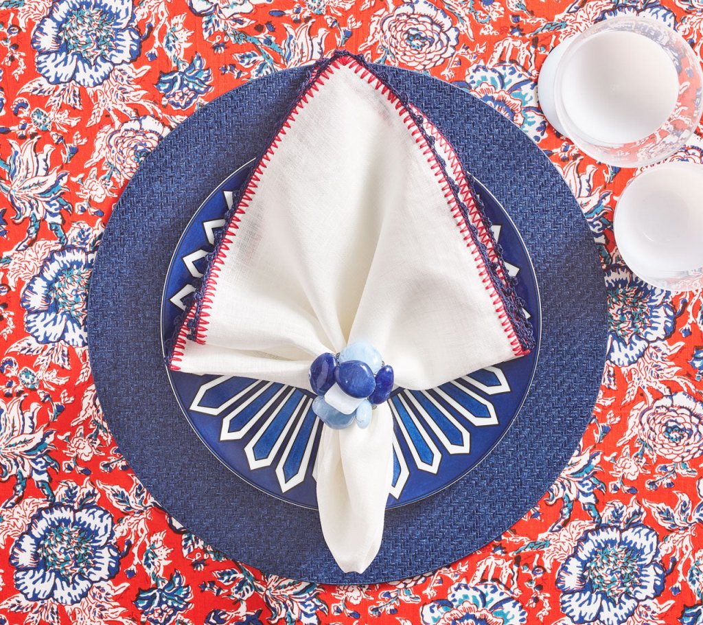 Saigon Placemat in Navy, Set of 4