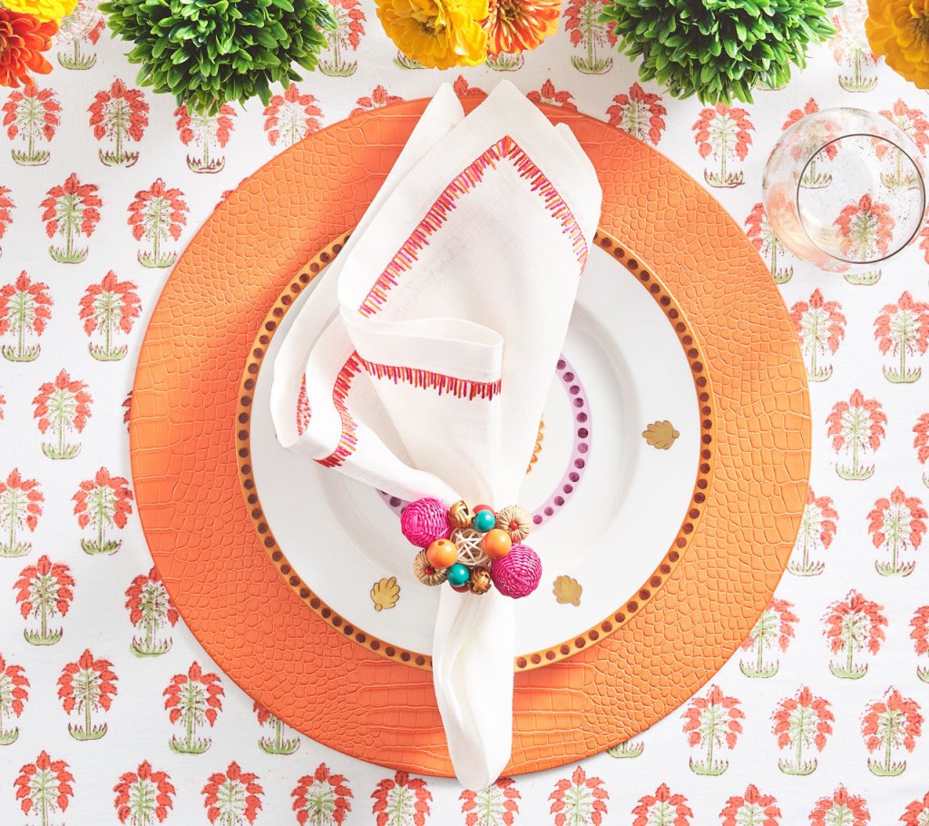 Croco Placemat in Orange