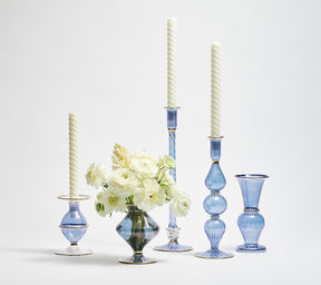 Kim Seybert Luxury Scallop Bud Vase in Blue