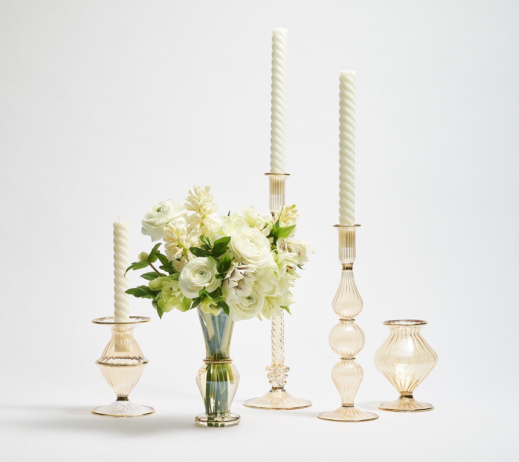 Kim Seybert, Inc.Scallop Bud Vase in ChampagneHome Decor