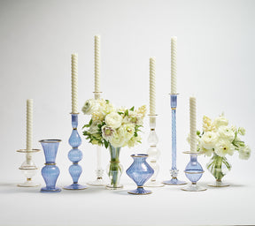 Kim Seybert Luxury Trumpet Bud Vase in Blue