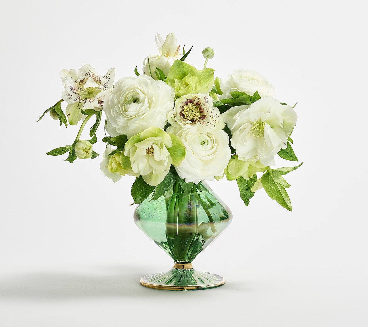 Kim Seybert Luxury Scallop Bud Vase in Green
