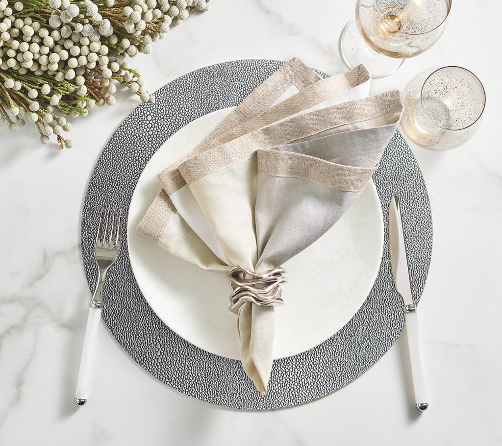 Pebble Placemat in Pyrite, Set of 4