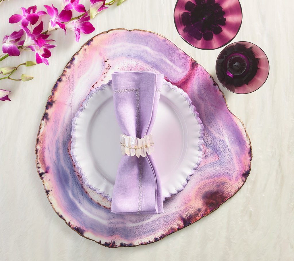 Radiant Napkin Ring in Iridescent, Set of 4