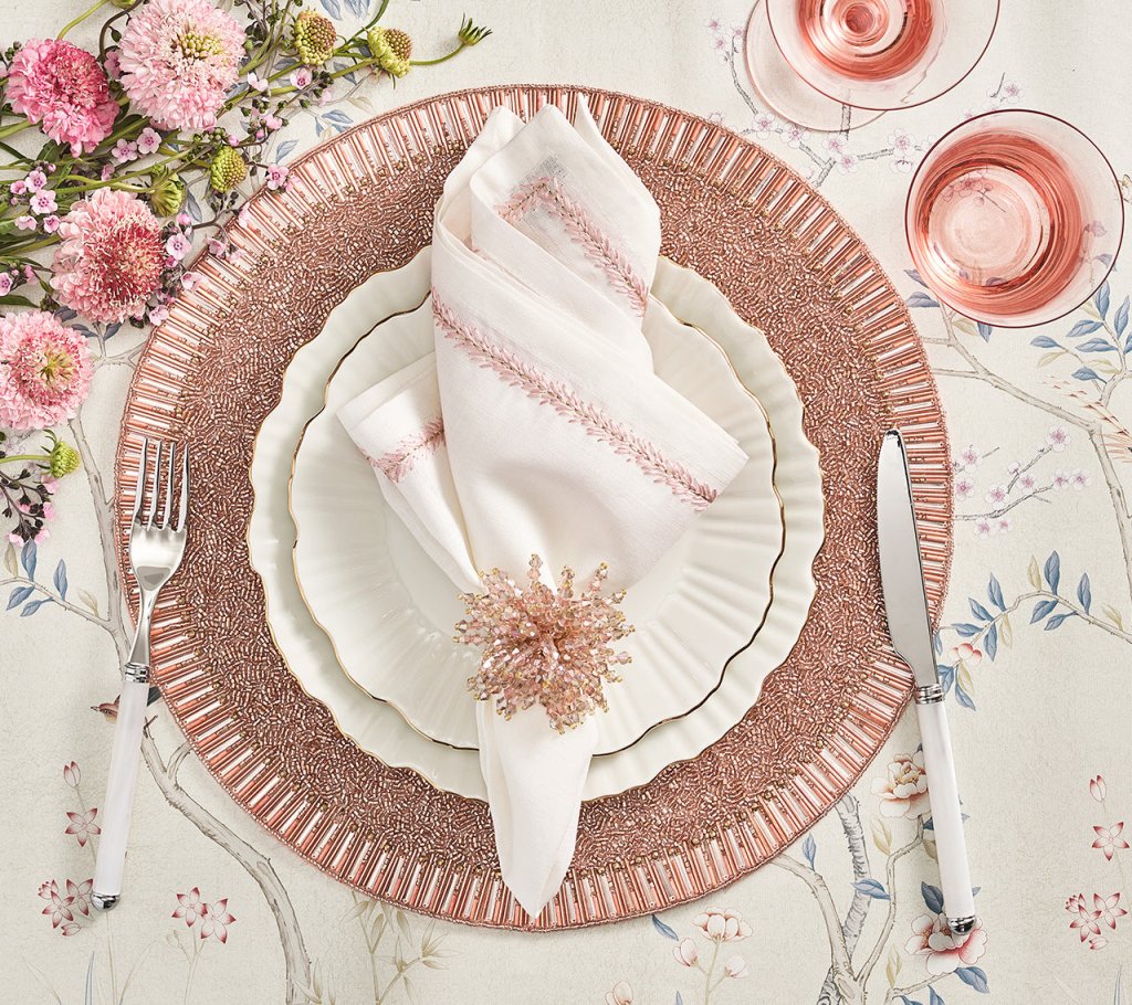 Kim Seybert, Inc.Brilliant Napkin Ring in Blush, Set of 4Napkin Rings
