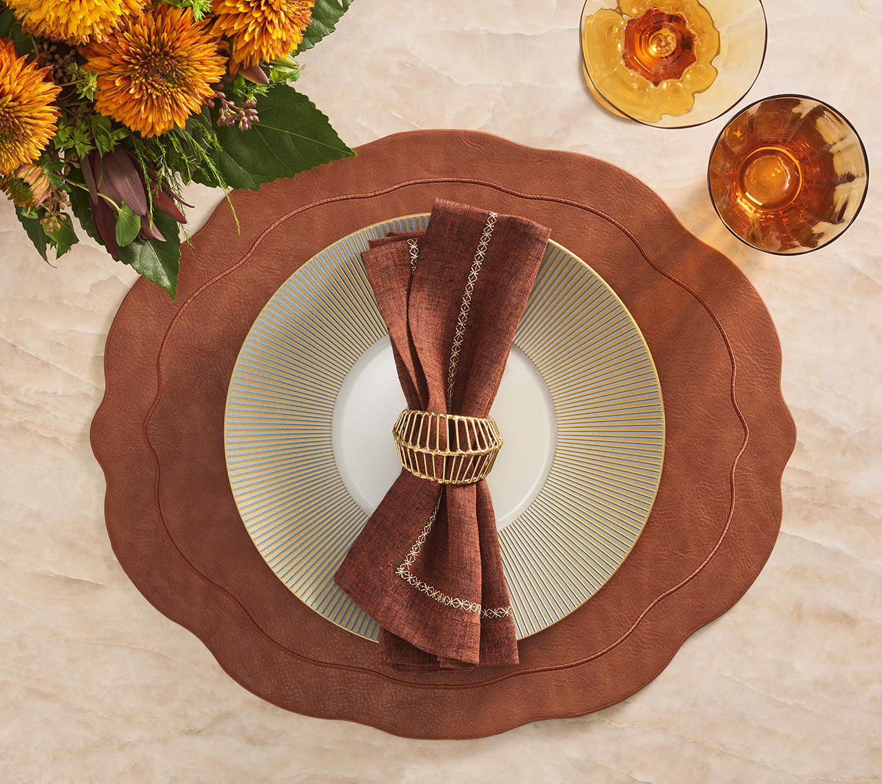 Tailored Placemat in Brown