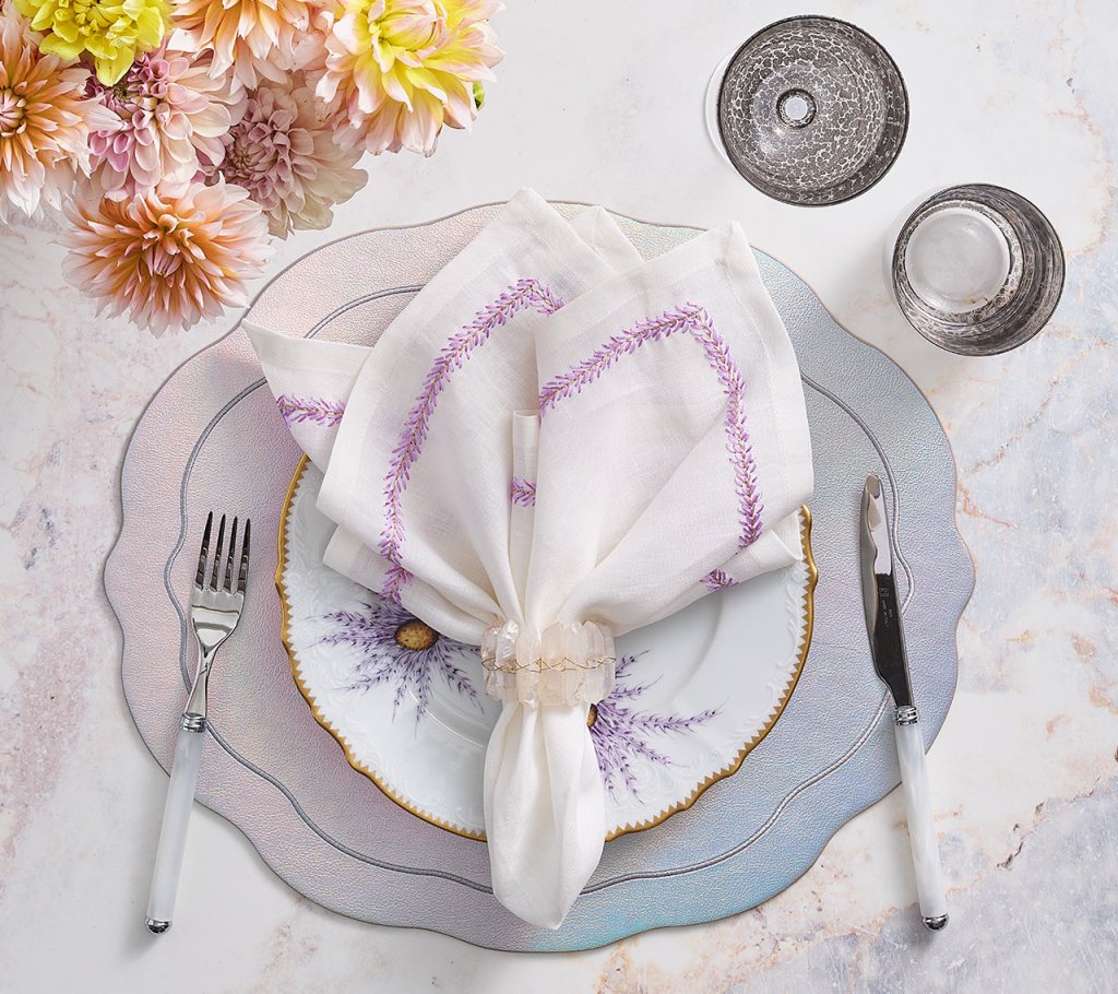 Radiant Napkin Ring in Iridescent, Set of 4