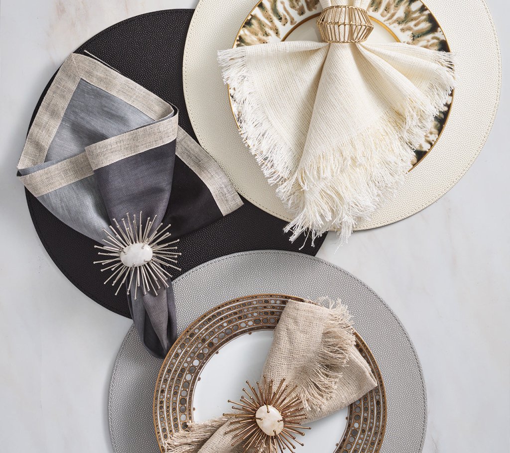 Shagreen Placemat in Pearl, Set of 4