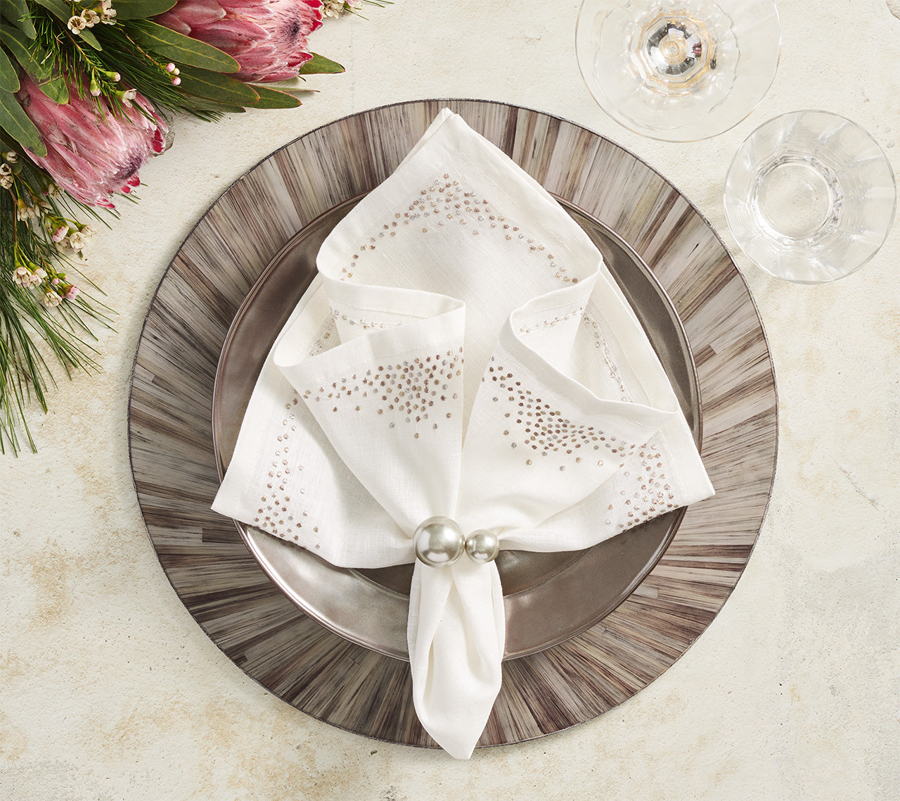 Aura Placemat in Gray, Set of 4