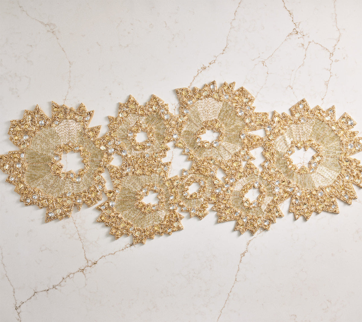Aurelia Runner in Champagne & Crystal