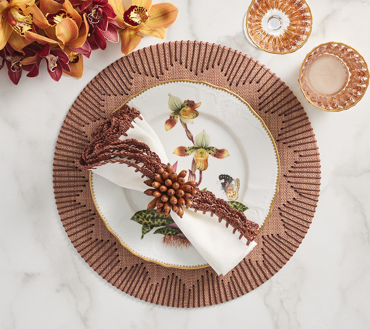 Dream Weaver Placemat in Brown, Set of 4