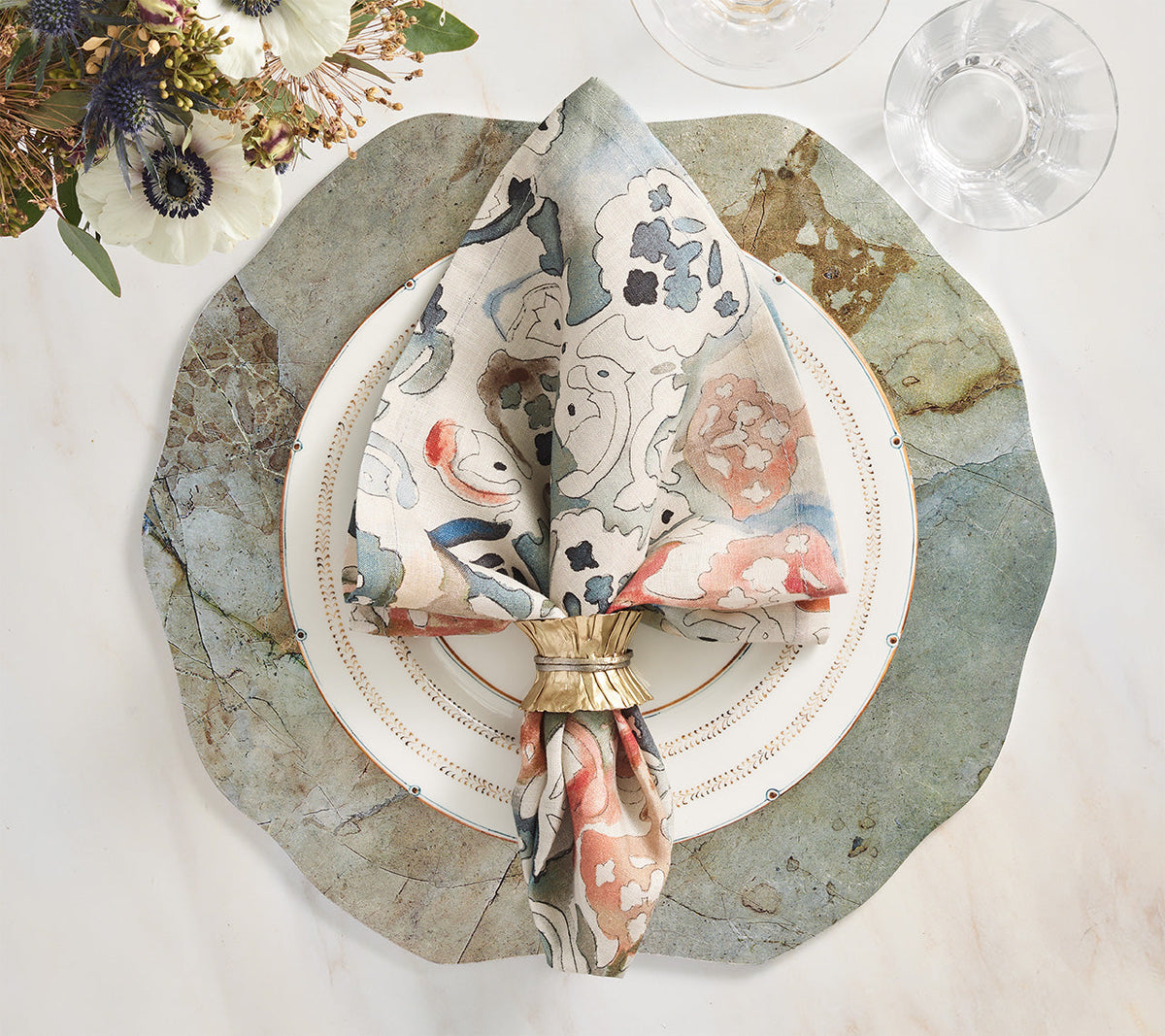 Lucent Placemat in Beige, Taupe & Gray, Set of 4