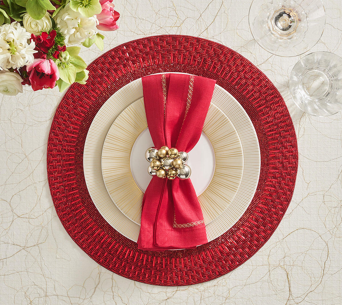 Classic Napkin in Red, Set of 4