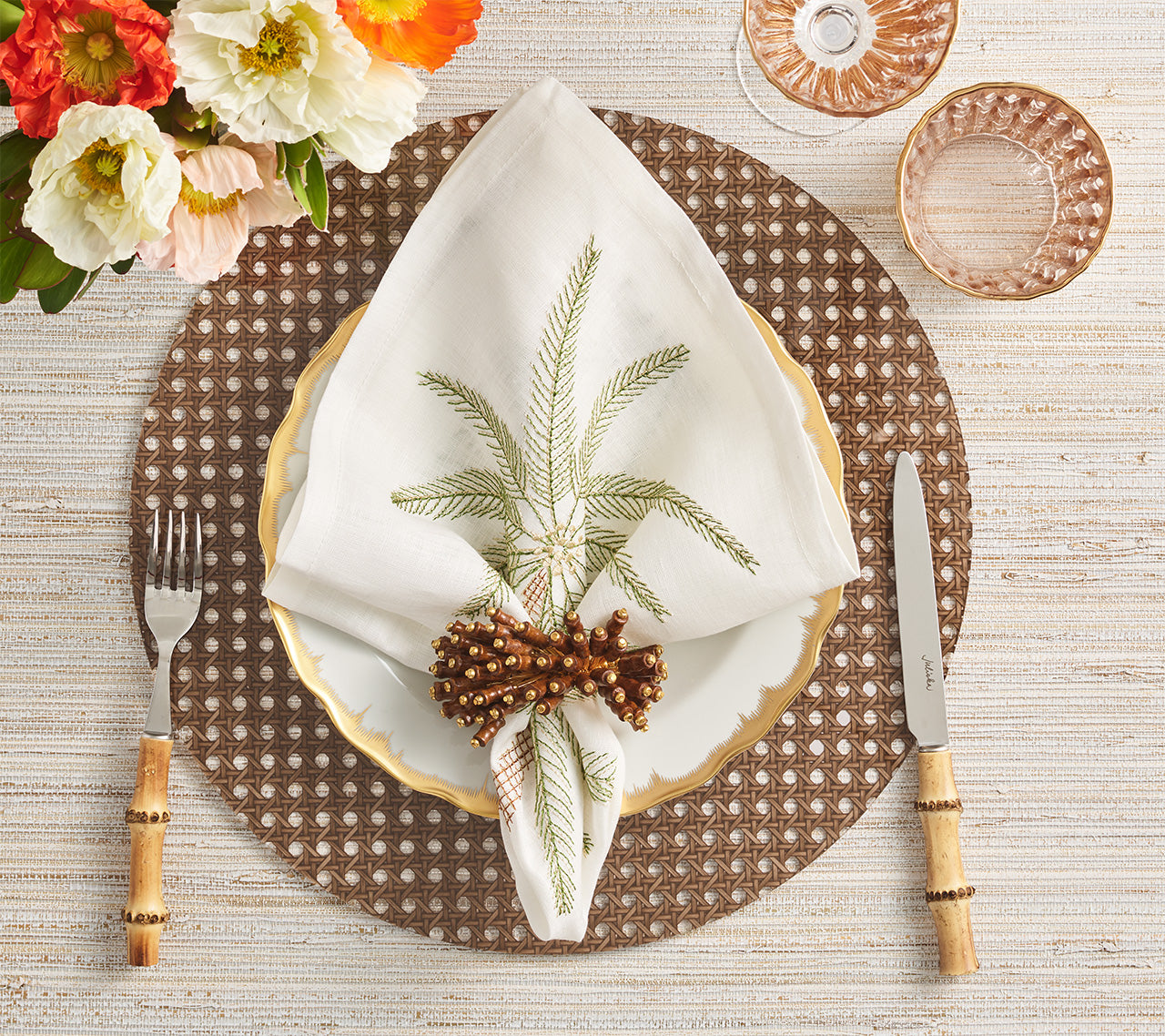 Reed Placemat in Brown, Set of 4