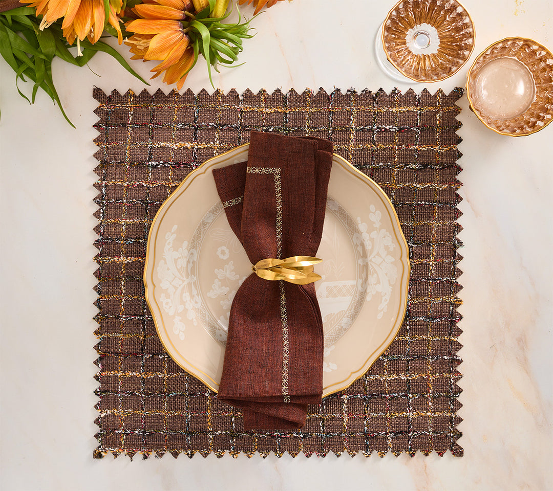 Verve Napkin Ring in Gold, Set of 4