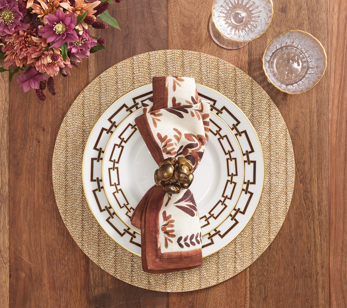 Herringbone Placemat in Tan, Set of 4