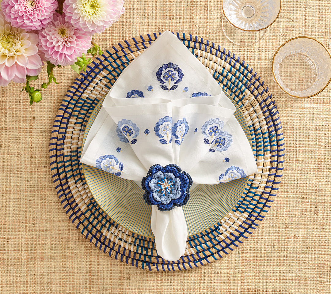 Majorelle Placemat in Navy & Blue, Set of 4
