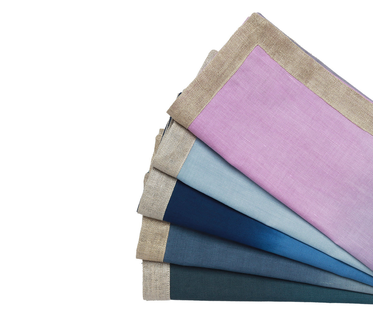 Dip Dye Napkins in Cool Tones, Set of 4