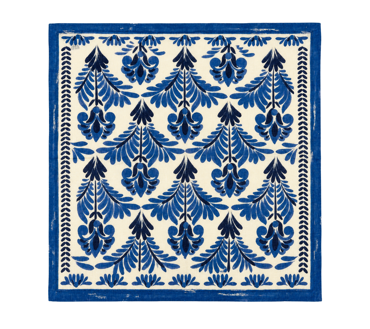 Sample: Botanica Napkin in Ivory & Navy