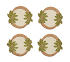 Kim Seybert, Inc.Oasis Coasters in Ivory, Green & Gold, Set of 4 in a Gift BagDrink Coasters