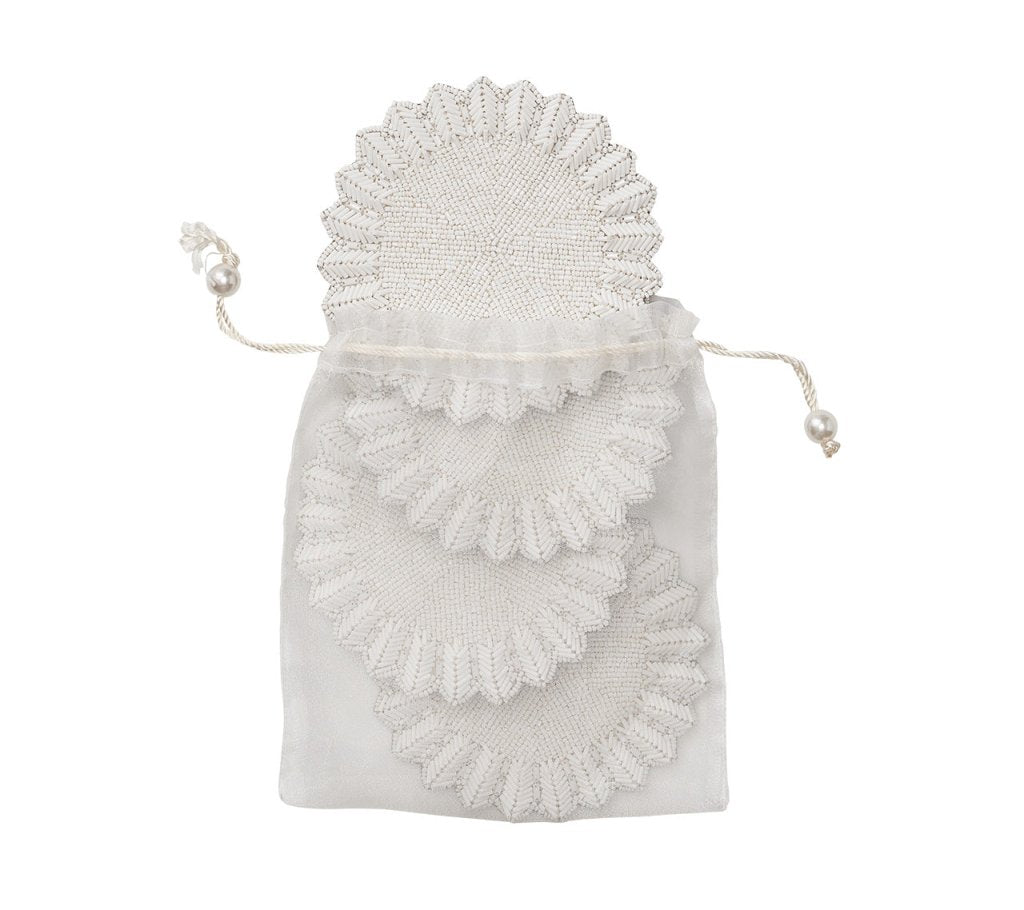 Kim Seybert, Inc.Lumina Coasters in White, Set of 4 in a Gift BagDrink Coasters