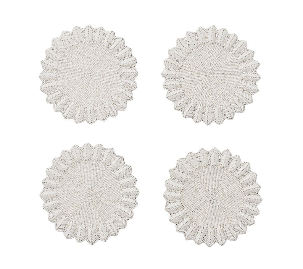 Kim Seybert, Inc.Lumina Coasters in White, Set of 4 in a Gift BagDrink Coasters