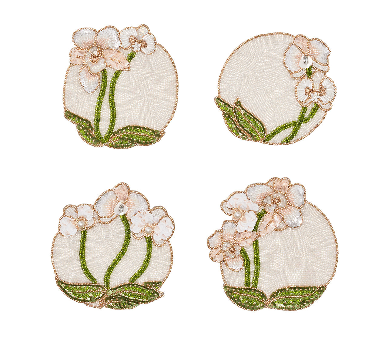 Orchid Coasters in Multi, Set of 4 in a Gift Bag
