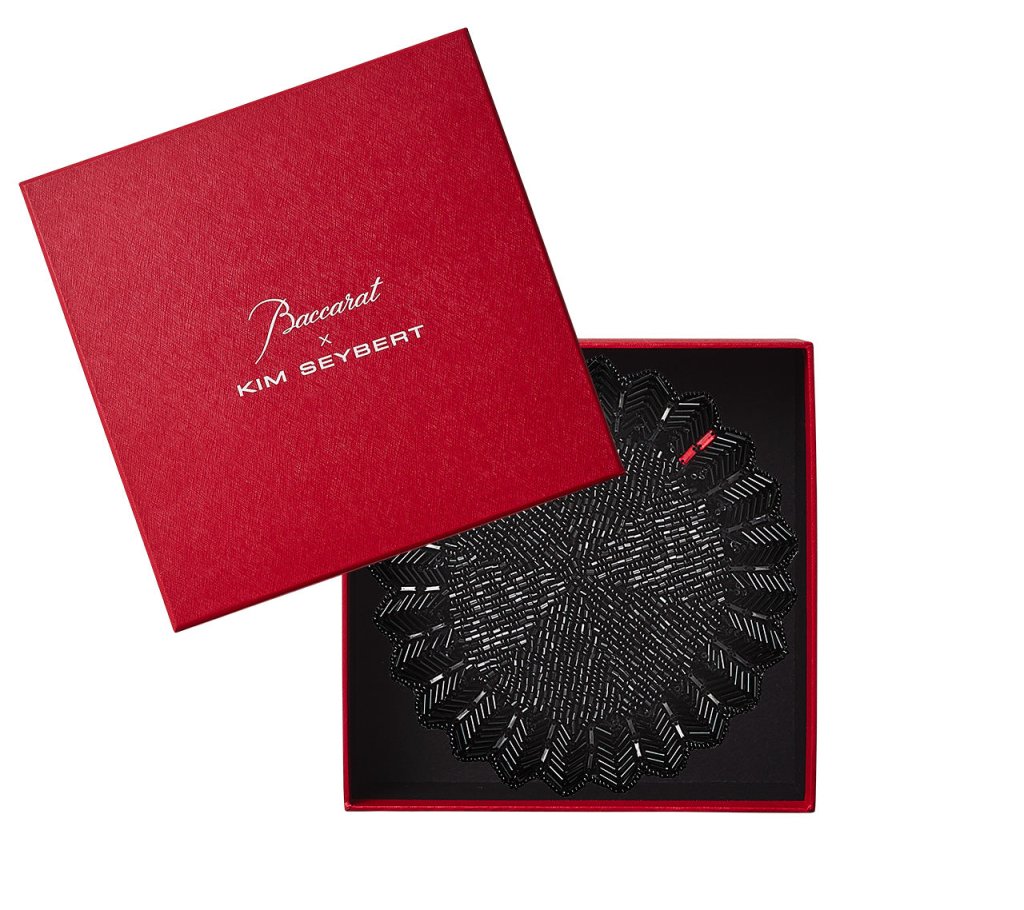 Kim Seybert, Inc.Etoile Coaster in Black, Set of 4 in a Gift BoxDrink Coasters