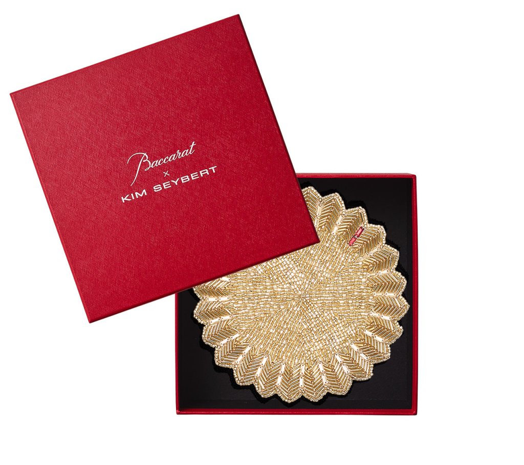 Kim Seybert, Inc.Etoile Coaster in Champagne, Set of 4 in a Gift BoxDrink Coasters