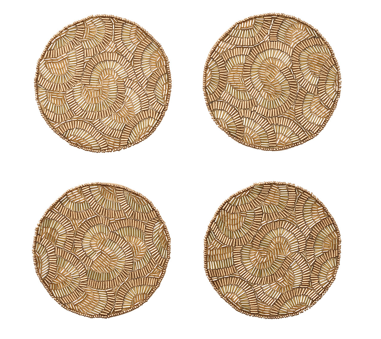 Lune Coaster in Gold, Set of 4 in a Gift Bag