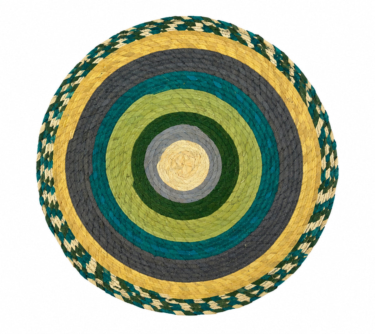 Sample: Orb Placemat in Turquoise, Slate & Green
