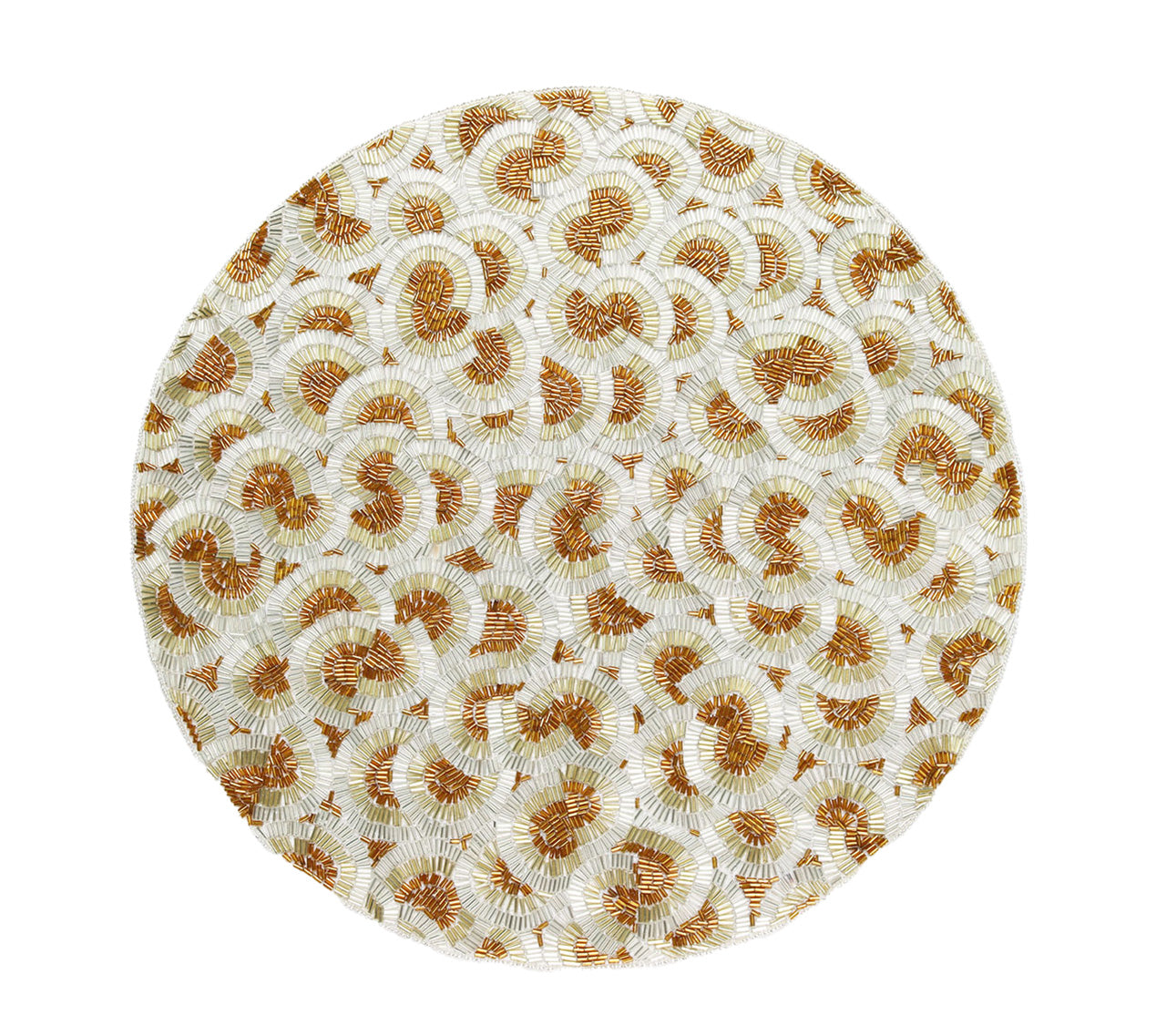 Sample: Waverly Placemat in White & Gold