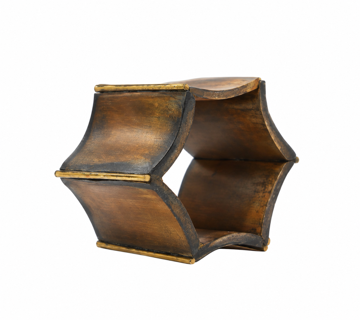 Sample: Vault Napkin Ring in Brown & Gold