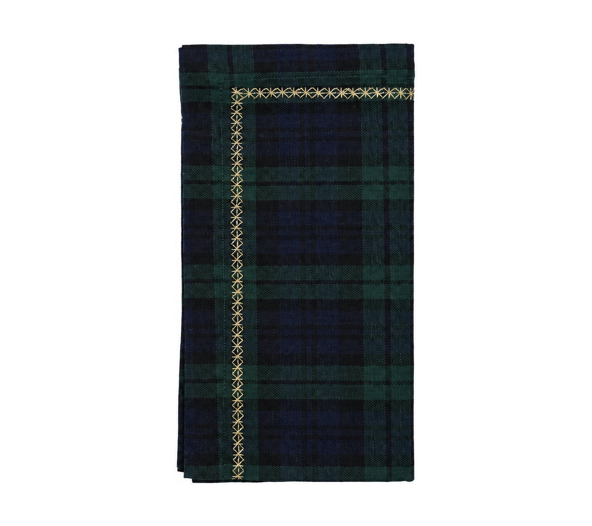 Sample: Autumn Plaid Napkin in Blue & Green