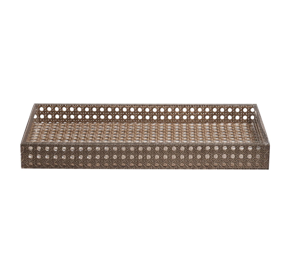 Reed Vanity Tray in Brown, 14.5"L x 7.5"W