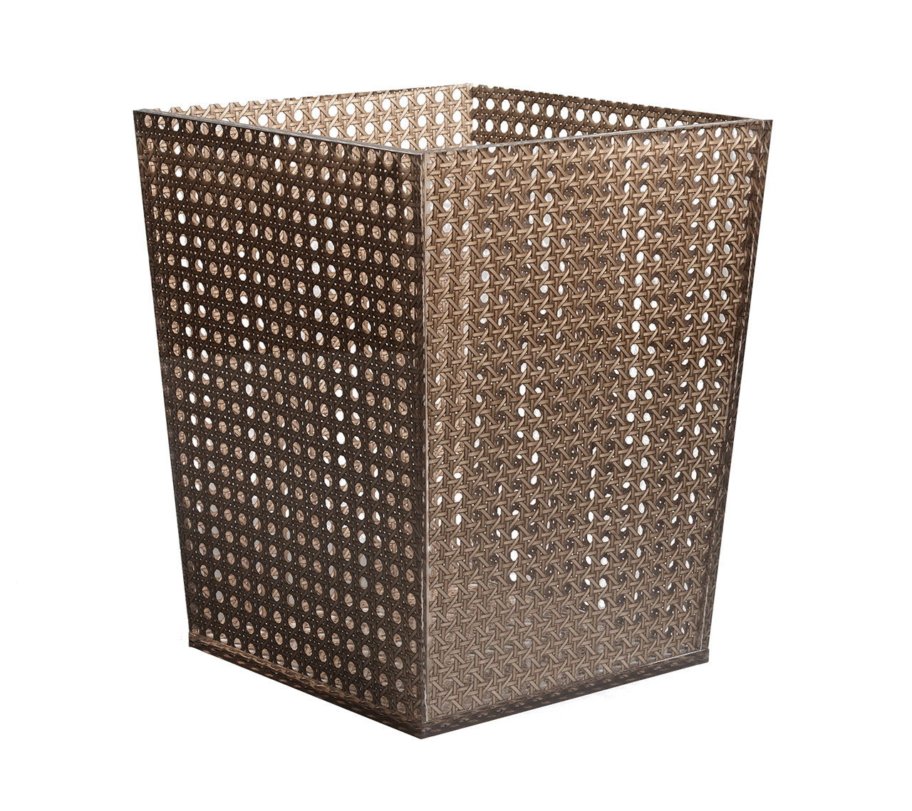 Reed Waste Basket in Brown
