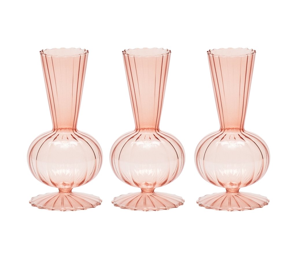 Kim Seybert, Inc.Tess Bud Vase in Blush, Set of 3 in a BoxHome Decor
