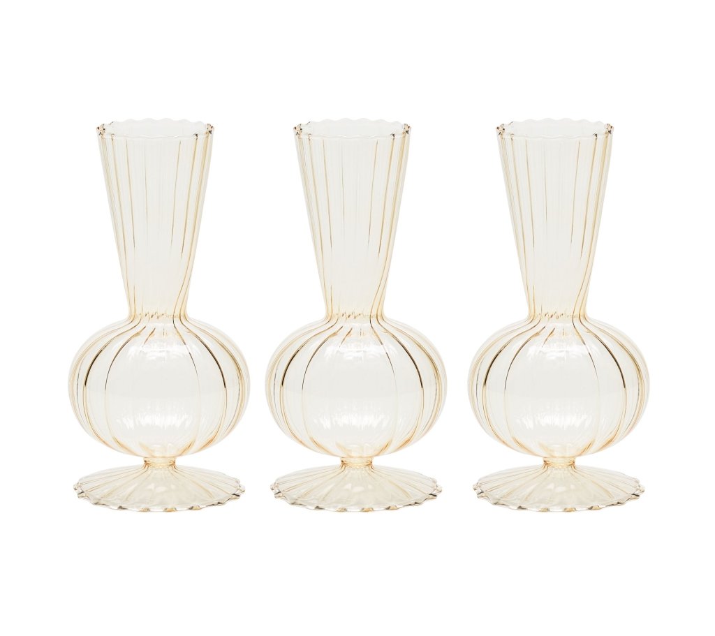 Kim Seybert, Inc.Tess Bud Vase in Champagne, Set of 3 in a BoxHome Decor
