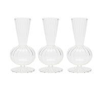 Tess Bud Vase in Clear, Set of 3 in a Box