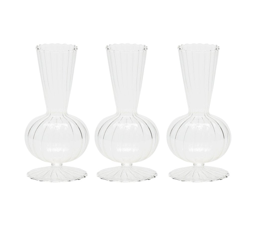 Kim Seybert, Inc.Tess Bud Vase in Clear, Set of 3 in a BoxHome Decor