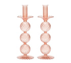 Kim Seybert, Inc.Iris Tall Candle Holder in Blush, Set of 2 in a BoxHome Decor