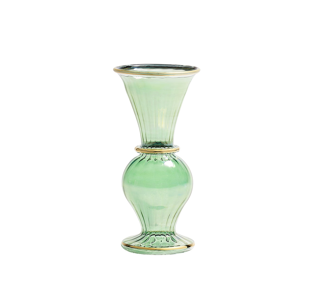 Kim Seybert Luxury Trumpet Bud Vase in Green