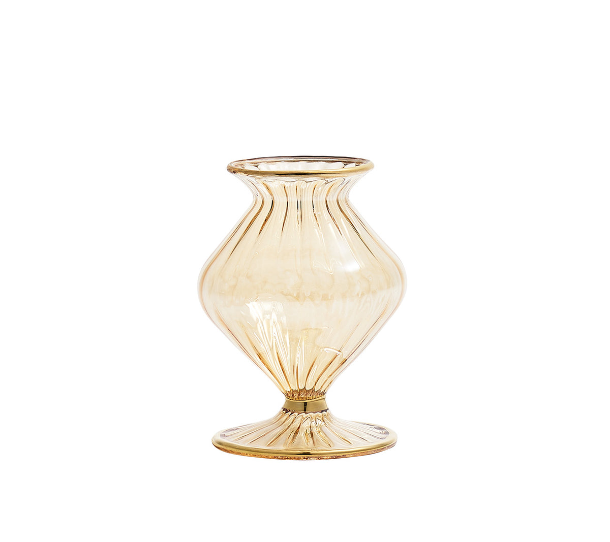 Kim Seybert Luxury Scallop Bud Vase in Champagne
