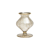 Scallop Bud Vase in Smoke